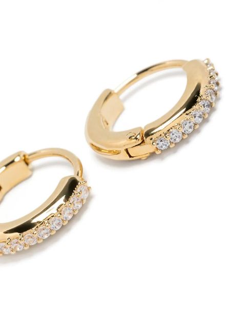 Swarovski mini Matrix hoop earrings - Gold
