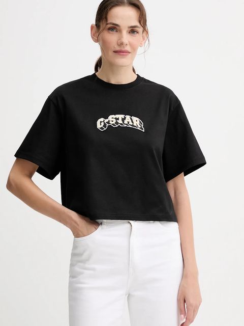 G-Star t-shirt bawełniany damski kolor czarny D26921.C336 - zdjęcie produktu nr 1