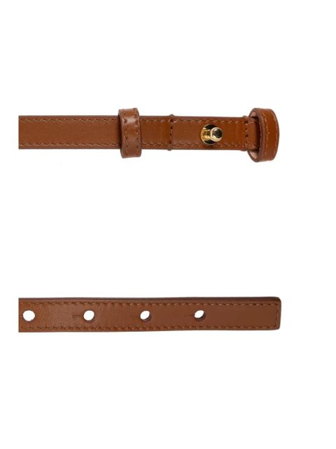 Chloé logo buckle leather belt - Brown