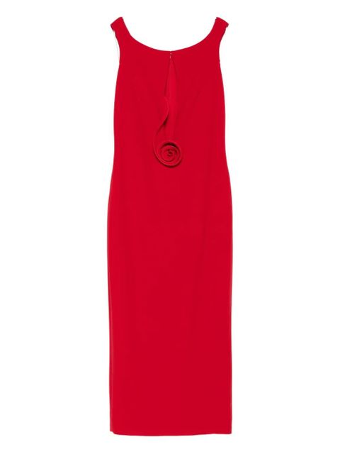 Magda Butrym floral-appliqué midi dress - Red
