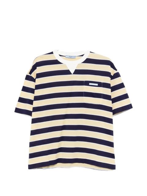 Prada striped chest pocket T-shirt - Neutrals - zdjęcie produktu nr 1