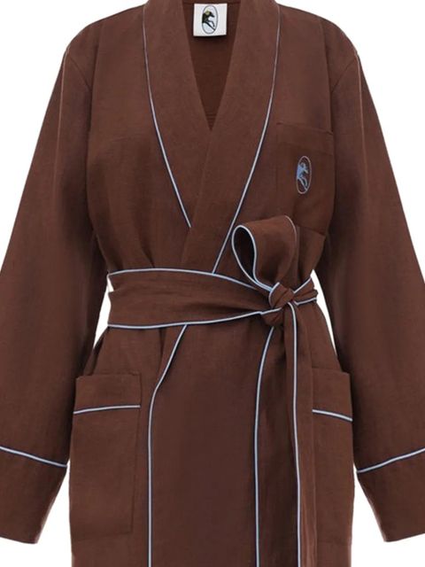 Sleeper Paros piped robe - Brown - zdjęcie produktu nr 2