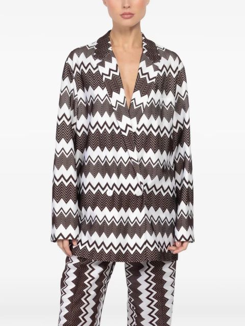Missoni chevron-pattern blazer - White - zdjęcie produktu nr 1