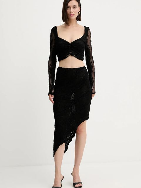 Charo Ruiz Ibiza bluzka damska kolor czarny gładka 257101 - zdjęcie produktu nr 2