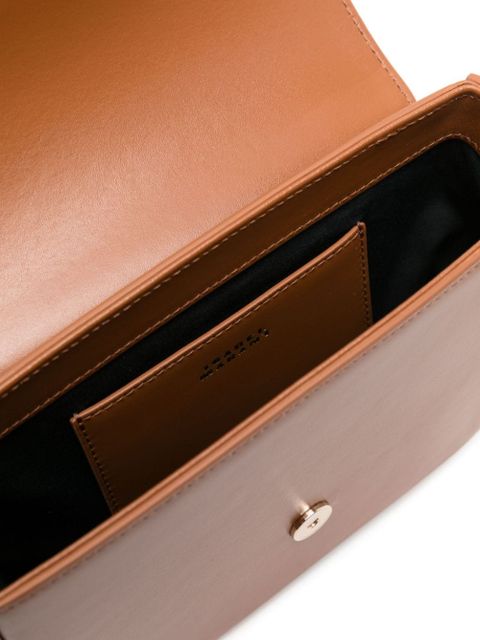 ISABEL MARANT logo-lettering cross body bag - Brown