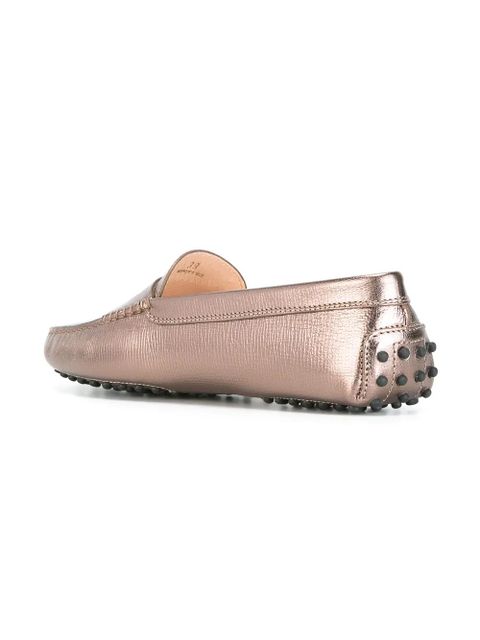Tod's metallic loafers - Brown