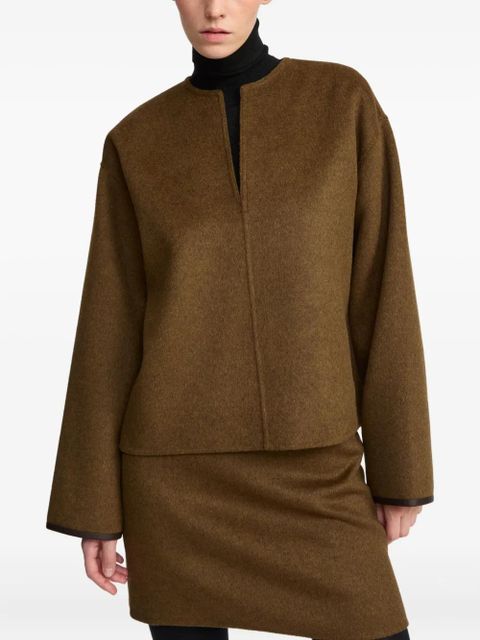 Yves Salomon V-neck top - Brown