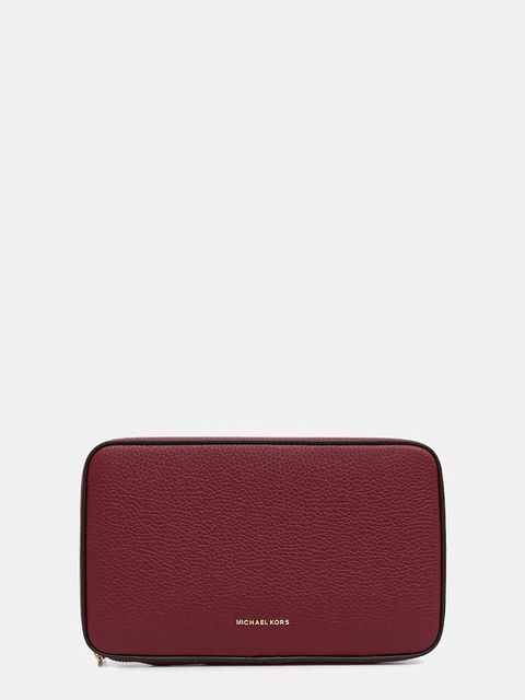 MICHAEL Michael Kors kosmetyczka skórzana kolor bordowy 32T5GTMV3L - zdjęcie produktu nr 1