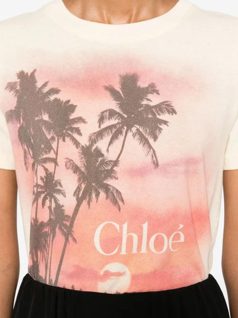 Chloé logo-print T-shirt - Neutrals