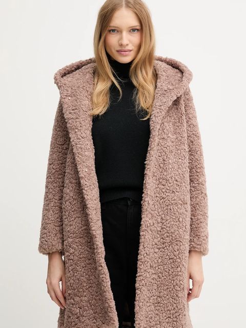 Bomboogie kurtka kolor brązowy przejściowa oversize CW7658TSFC5