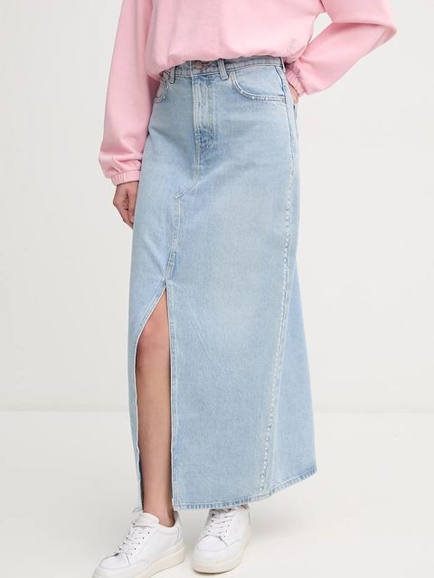 Pepe Jeans spódnica jeansowa bawełniana MAXI SKIRT HW STUD - zdjęcie produktu nr 2