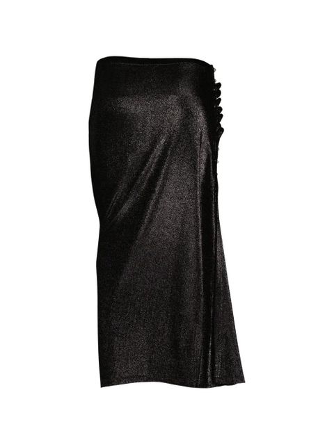 Rabanne draped midi skirt - Black - zdjęcie produktu nr 2