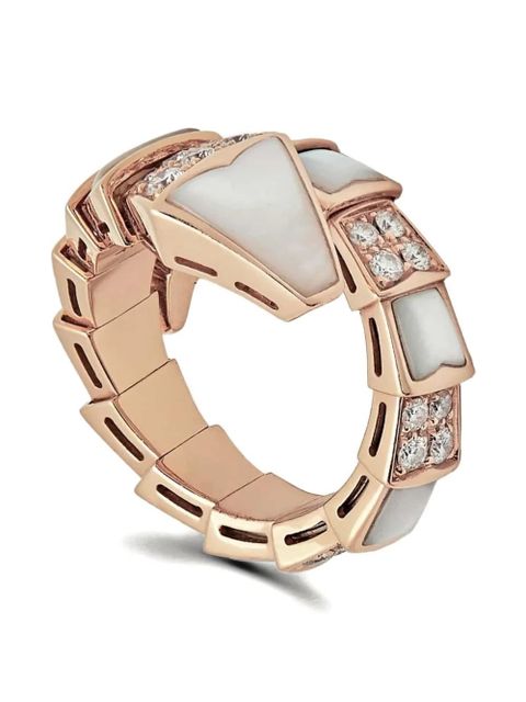 Bvlgari 18K rose gold Serpenti Viper diamond ring - zdjęcie produktu nr 1