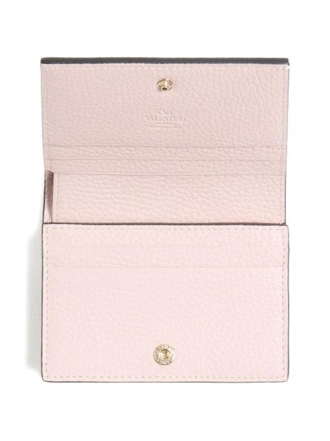 Valentino Garavani small Rockstud grainy calfskin wallet - Pink