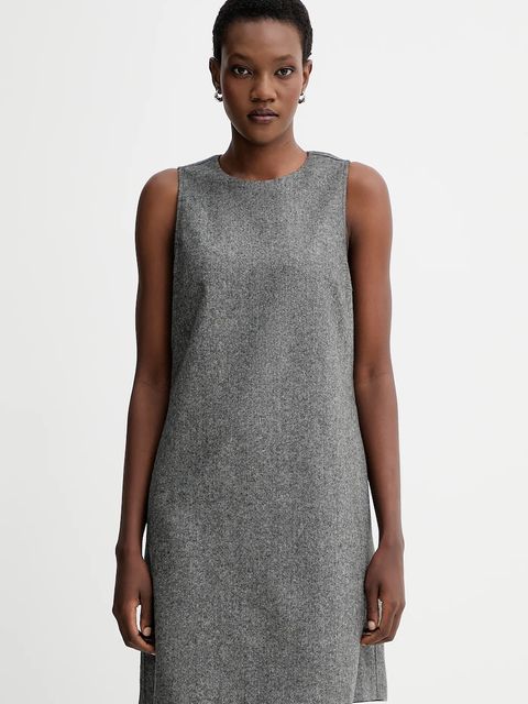 Marc O'Polo sukienka z dodatkiem wełny kolor szary mini prosta 509015821331 - zdjęcie produktu nr 1