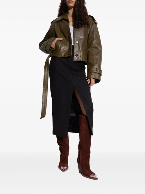 Paris Texas 10mm El Dorado metallic-toe suede boots - Brown