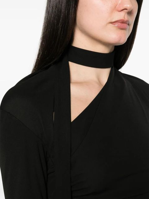Victoria Beckham cut-out ruched midi dress - Black