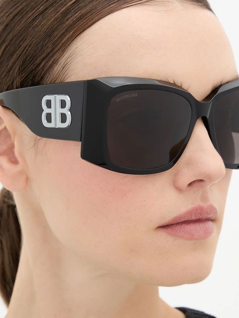 Balenciaga okulary przeciwsłoneczne damskie kolor czarny BB0443S