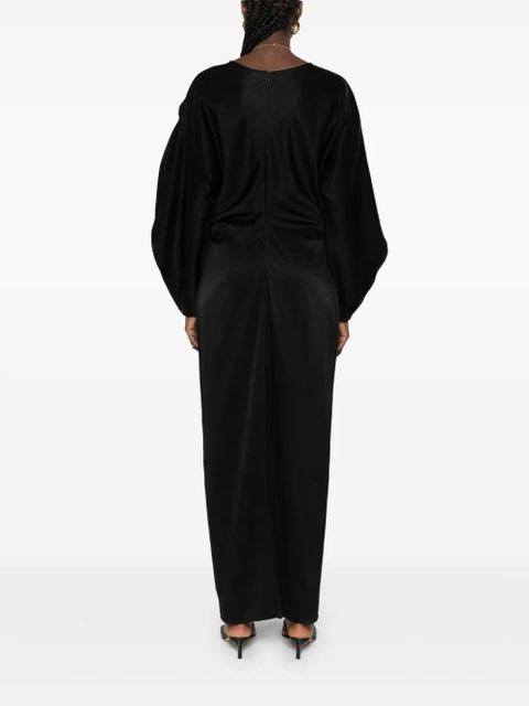 Nanushka pilgrim-collar midi dress - Black