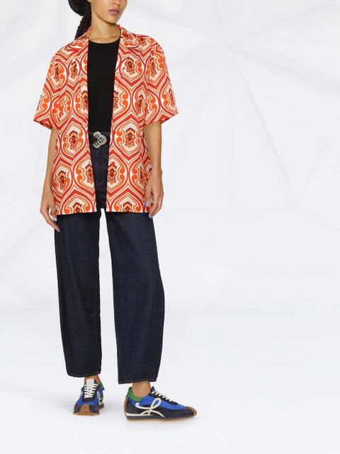 ETRO motif-print cotton shirt - Orange - zdjęcie produktu nr 2