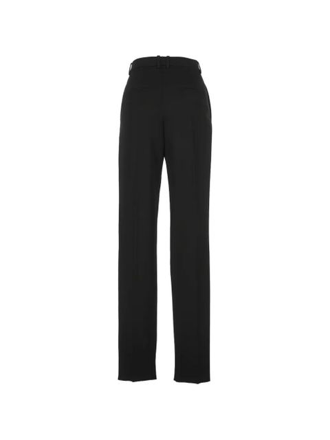 Saint Laurent pleated satin-trim trousers - Black - zdjęcie produktu nr 2