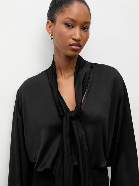 Answear.LAB bluzka damska kolor czarny gładka