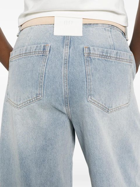 Eleh button-fastening wide-leg jeans - Blue