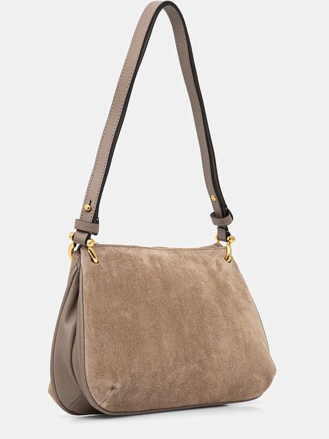 Pollini torebka skórzana kolor zielony PC4407PP0N QD1 - zdjęcie produktu nr 2