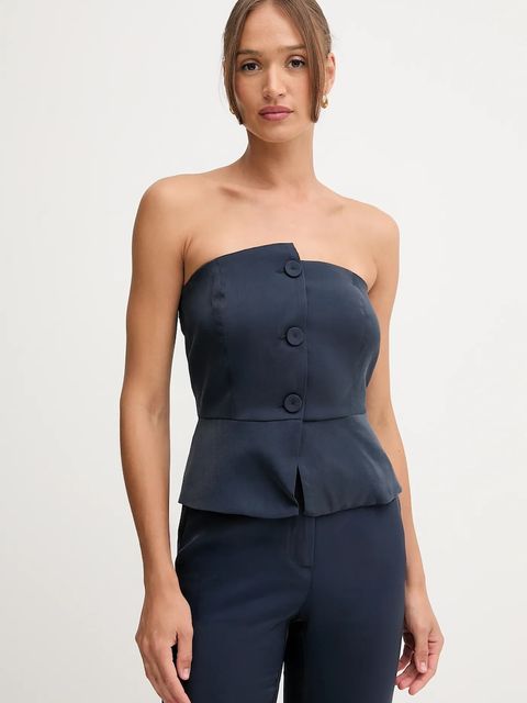 Pedro del Hierro bluzka damska kolor granatowy gładka 7652598 - zdjęcie produktu nr 1