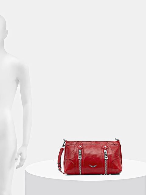 ZADIG&VOLTAIRE torebka skórzana kolor czerwony LWBA03891