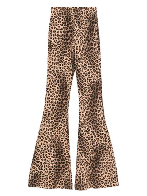 Maje leopard print flared trousers - Brown - zdjęcie produktu nr 1