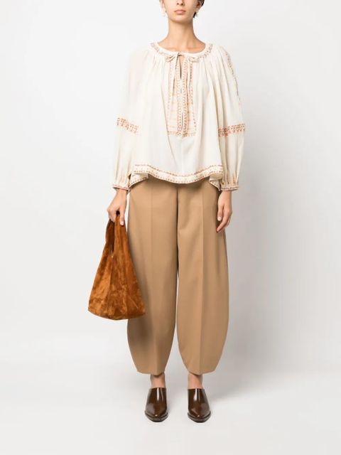 ISABEL MARANT Clive sequin-embellished blouse - Neutrals