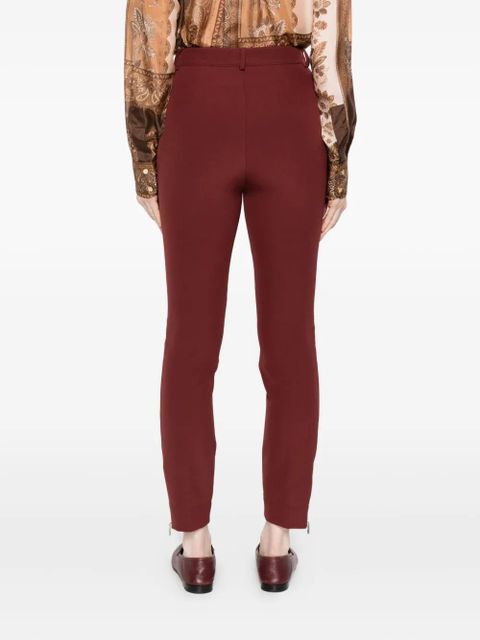 ETRO zip-detail trousers - Red