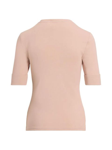 Lauren Ralph Lauren V-neck cuffed-sleeve T-shirt - Neutrals - zdjęcie produktu nr 2