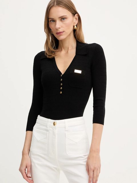 Elisabetta Franchi bluzka z dodatkiem jedwabiu - zdjęcie produktu nr 1