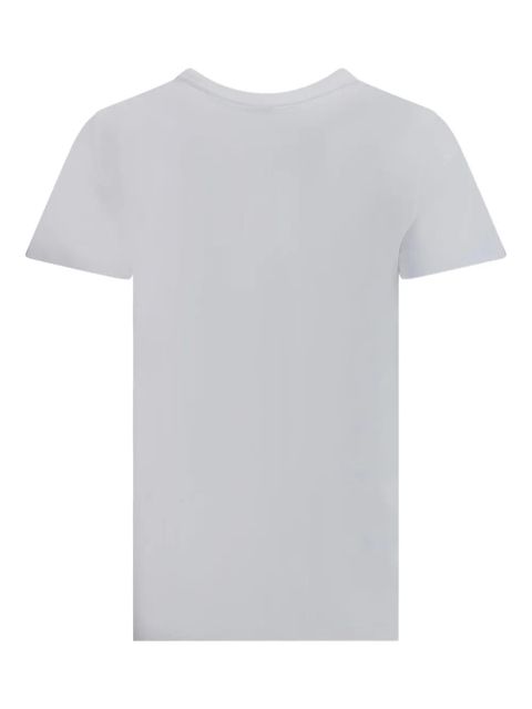 PINKO logo-embroidered jersey T-shirt - White
