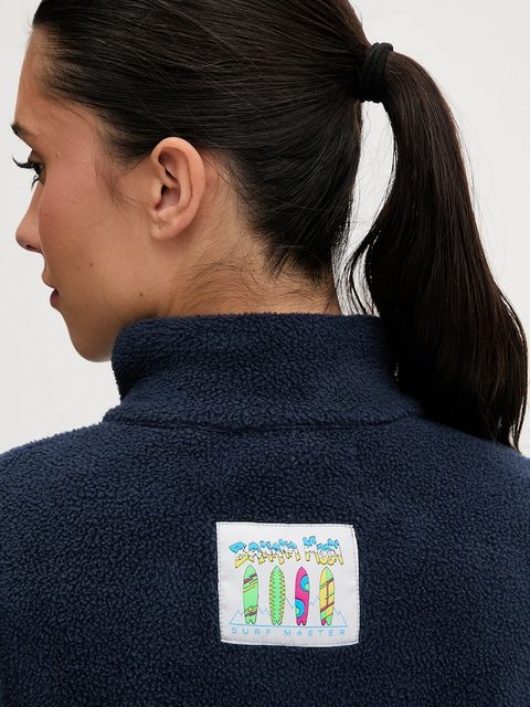 Banana Moon kamizelka polarowa Hillside damska kolor granatowy gładka SPRY.HILLSIDE