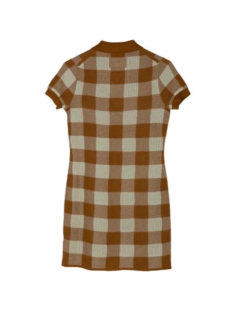 Guest In Residence gingham polo mini dress - Brown - zdjęcie produktu nr 2