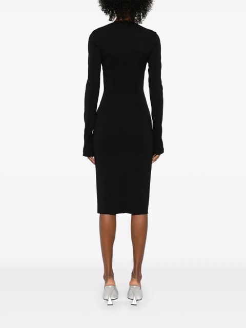 The Attico zip-fastening midi dress - Black