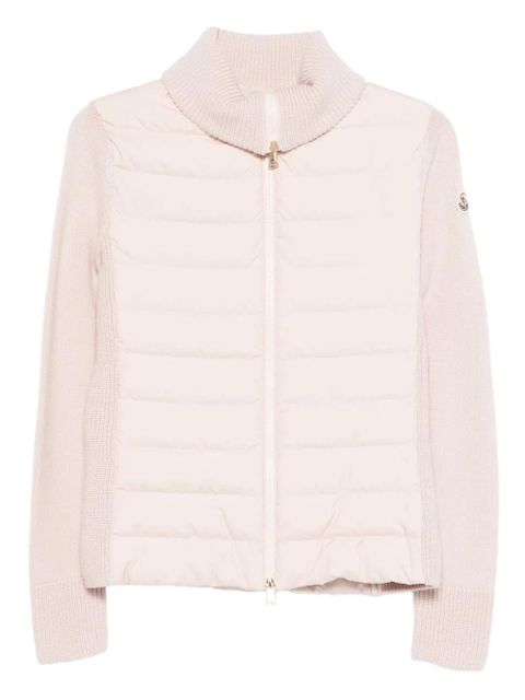 Moncler zip-fastening quilted cardigan - Pink - zdjęcie produktu nr 1