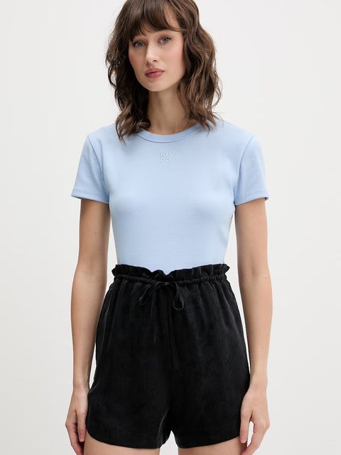 HUGO crop top damskie z bawełną Delanor - zdjęcie produktu nr 1