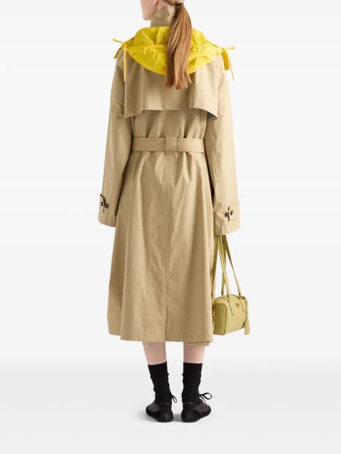 Prada technical poplin raincoat - Neutrals
