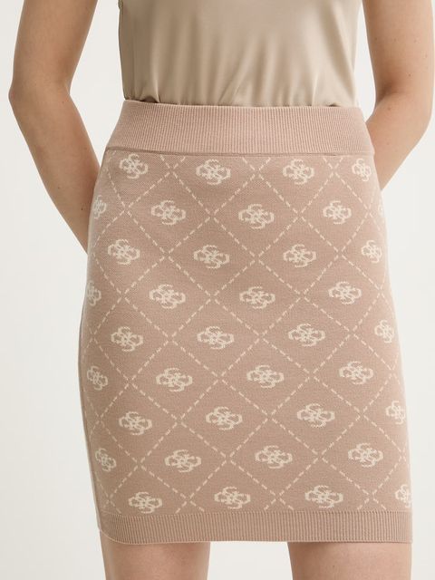 Guess spódnica z domieszką wełny SARAH