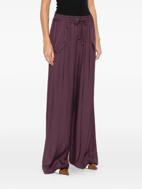 PINKO drawstring-fastening trousers - Purple