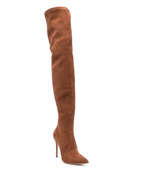Casadei Julia 100mm above-knee boots - Brown - zdjęcie produktu nr 2