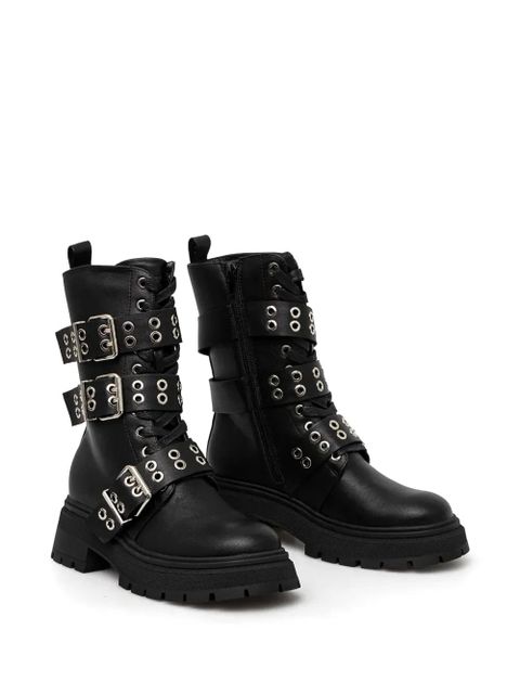 TWINSET leather boots - Black