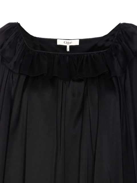 Chloé ruffled long-sleeves dress - Black