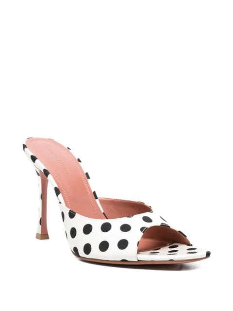 Amina Muaddi Alexa polka dot sandals - White - zdjęcie produktu nr 2