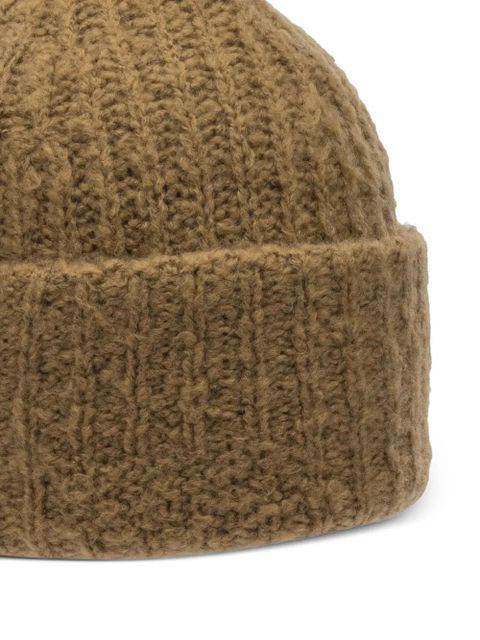 Guest In Residence ribbed beanie hat - Brown