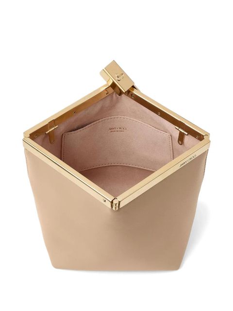 Jimmy Choo Ganache chain clutch bag - Neutrals